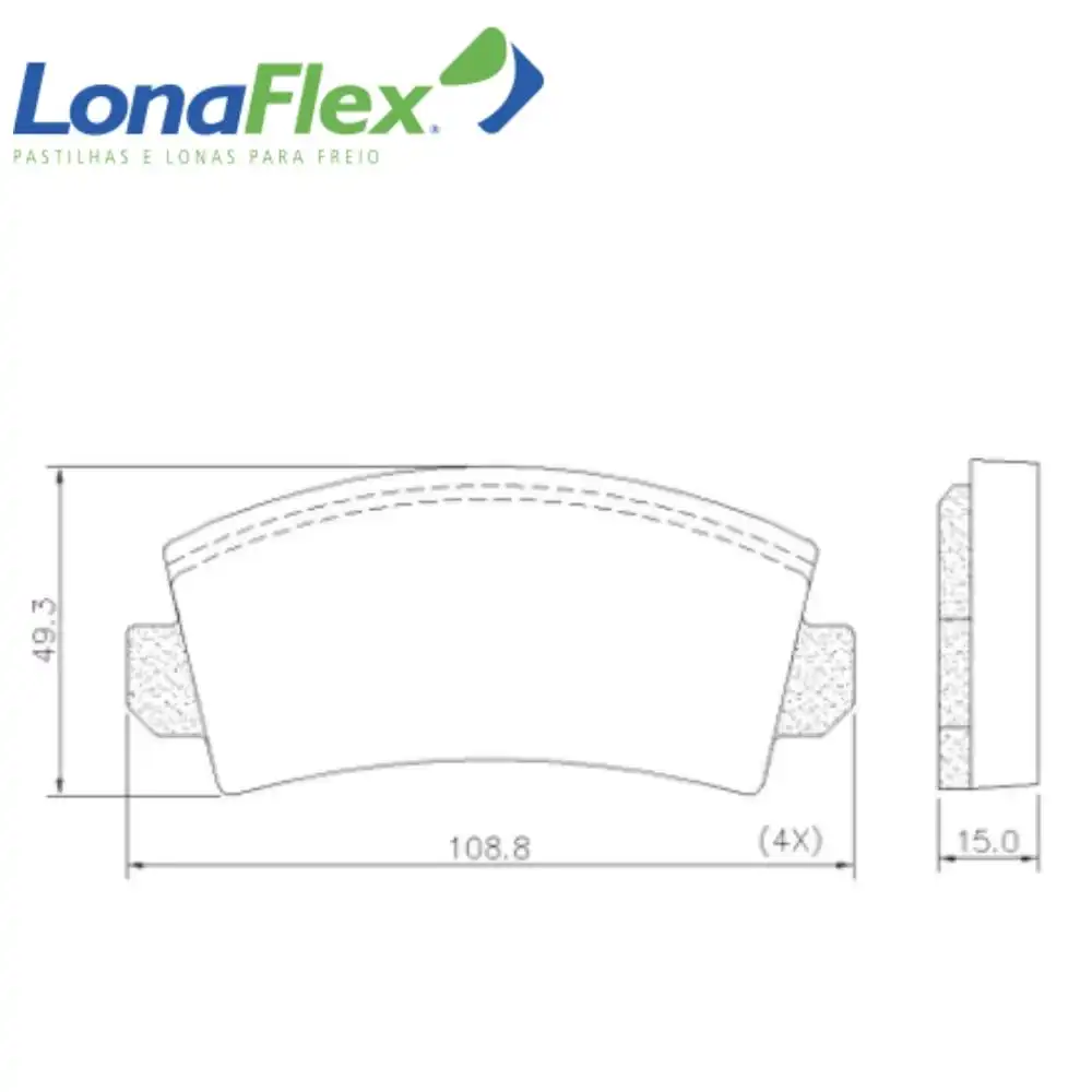 PASTILHA FREIO DIANTEIRA CORCEL I II /1981 BENDIX