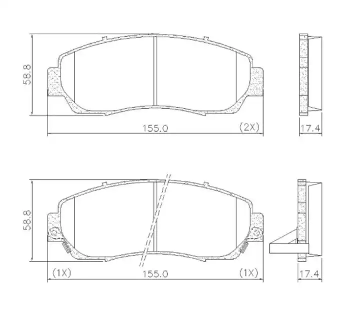 PASTILHA FREIO DIANTEIRA CR-V 2.0 2.4 2007 ACIMA CERAMICA