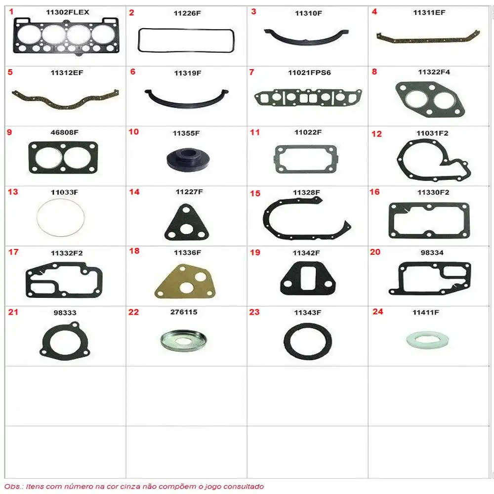 JUNTA MOTOR CHT 1.6 ALCOOL/GASOLINA S/RETENTOR