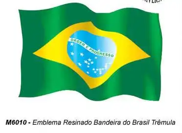EMBLEMA RES BANDEIRA DO BRASIL TREMULA