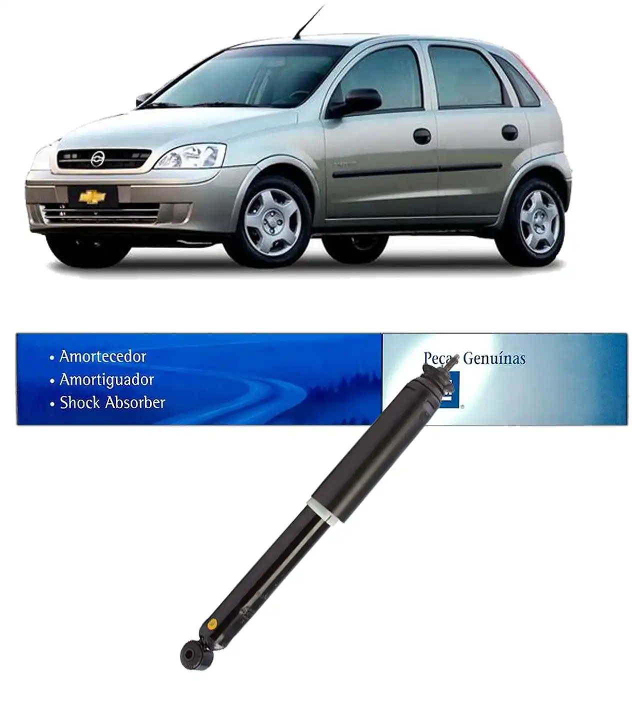 AMORTECEDOR TRASEIRO CORSA HATCH 2002/ NOVO