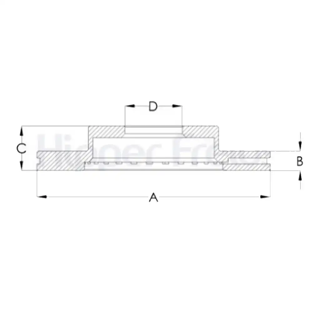 DISCO FREIO DIANTEIRO TOYOTA HILUX SW4 2022 EM DIANTE VENTIL