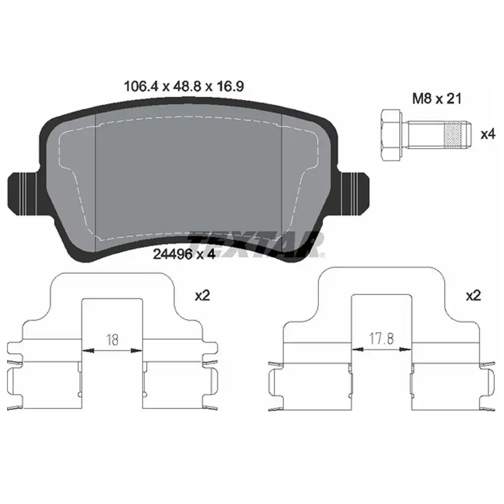PASTILHA FREIO TRASEIRA EVOQUE 2011/