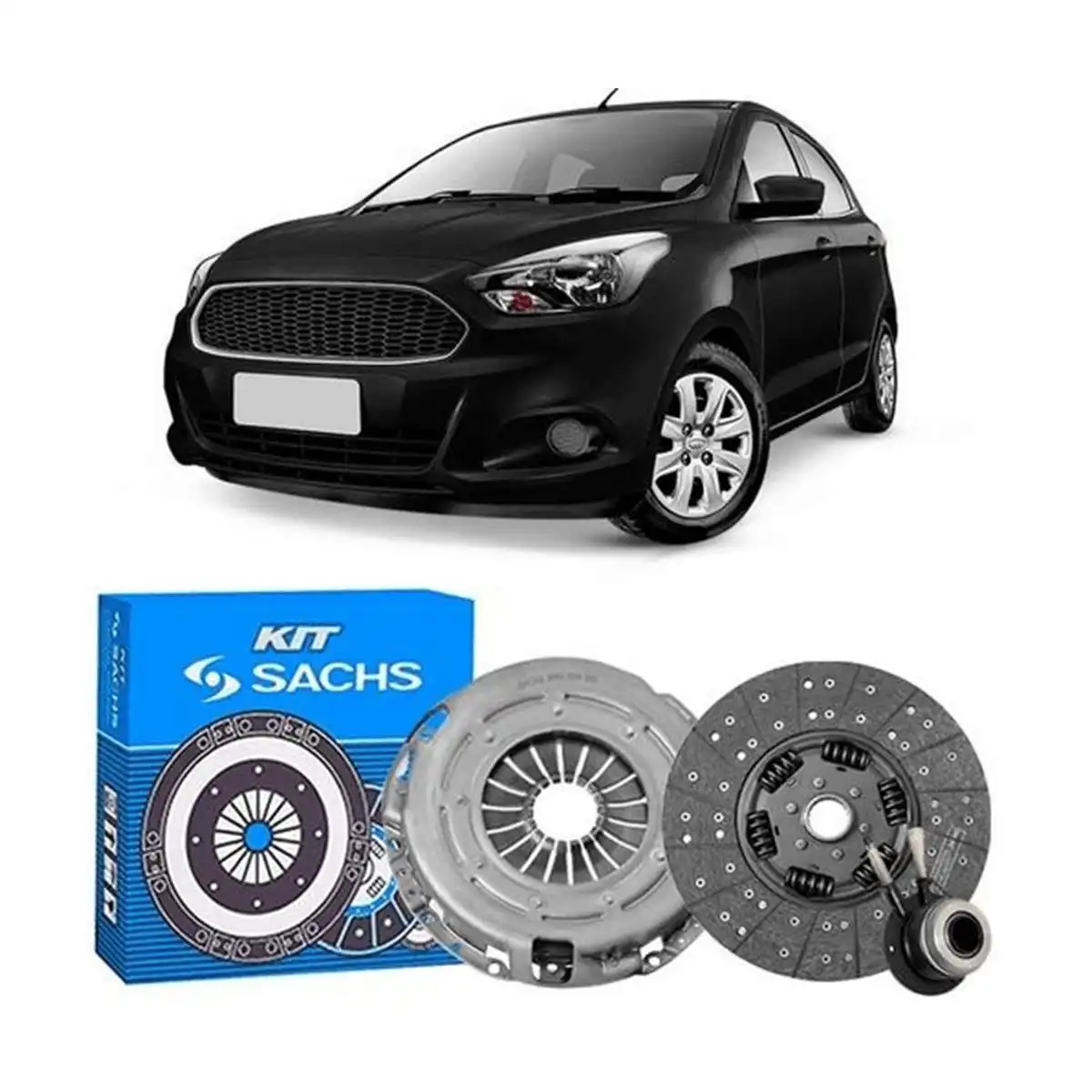 KIT EMBREAGEM KA 1.0 12V 2014 A 2018 220MM 17 ESTRIAS