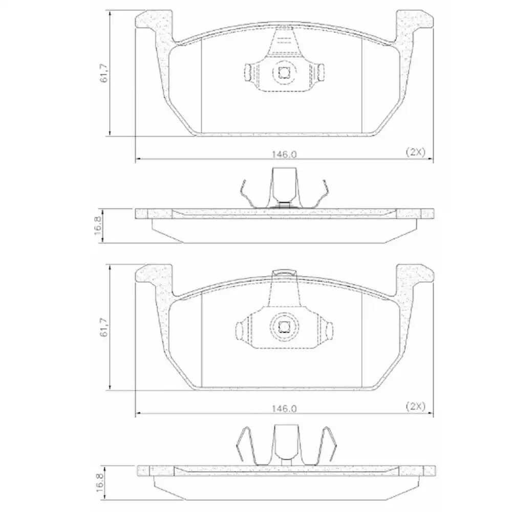 PASTILHA FREIO DIANTEIRA POLO 2018 ACIMA CERAMICA
