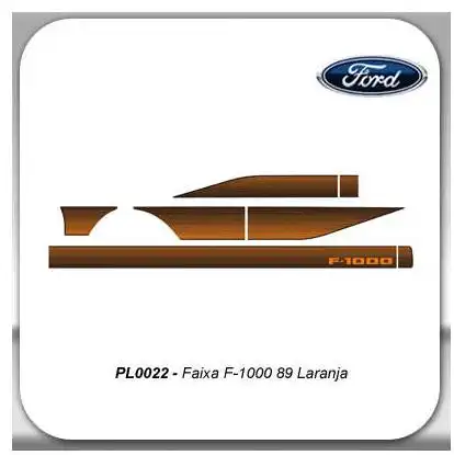 FAIXA LATERAL F-1000 89/92  LARANJA