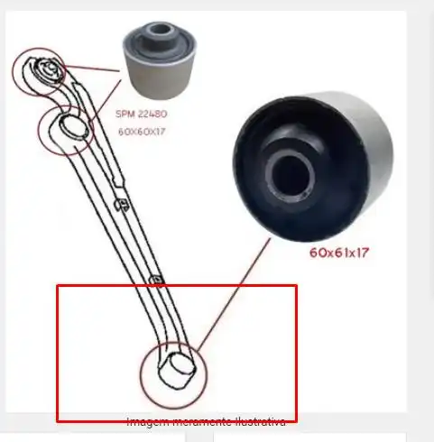 BUCHA BUCHA INTERNA TENSOR TRASEIRO MITSUBISHI PAJERO DAKAR