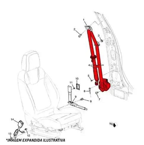 CINTO SEGURANCA ONIX PRISMA 2013/2022 ESQ