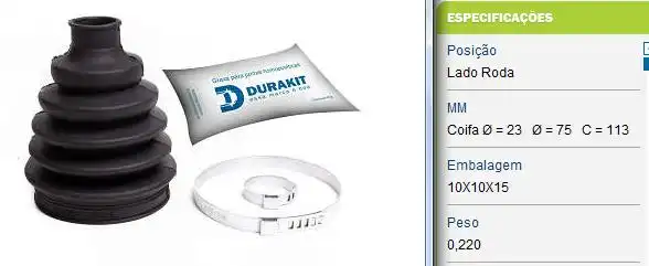 SANFONA HOMOC RENAULT CLIO 2001/ KANGOO 03/ LADO RODA