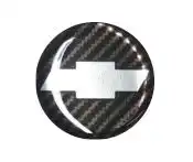 EMBLEMA CALOTA RESINADO (GM) CARBONO/PRATA 48MM