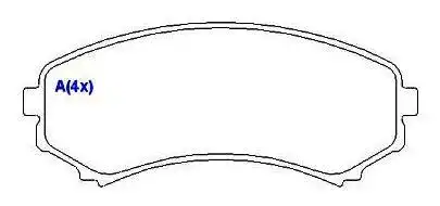 PASTILHA FREIO DIANTEIRA PAJERO FULL 2002/ SISTEMA AKEBONO