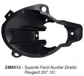 MOLDURA FAROL PEUGEOT 207 DIR 12/