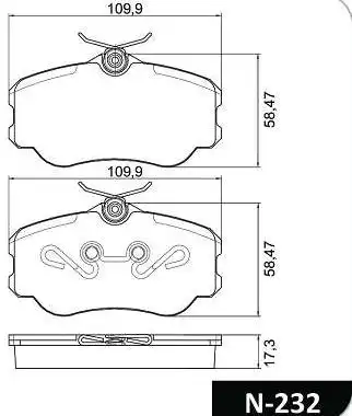 PASTILHA FREIO DIANTEIRA SANTANA 1.8 2.0 1994/ SISTEMA VARGA