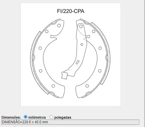SAPATAS FREIO FIAT PALIO WEEKEND 1.8 09/ PUNTO 07/