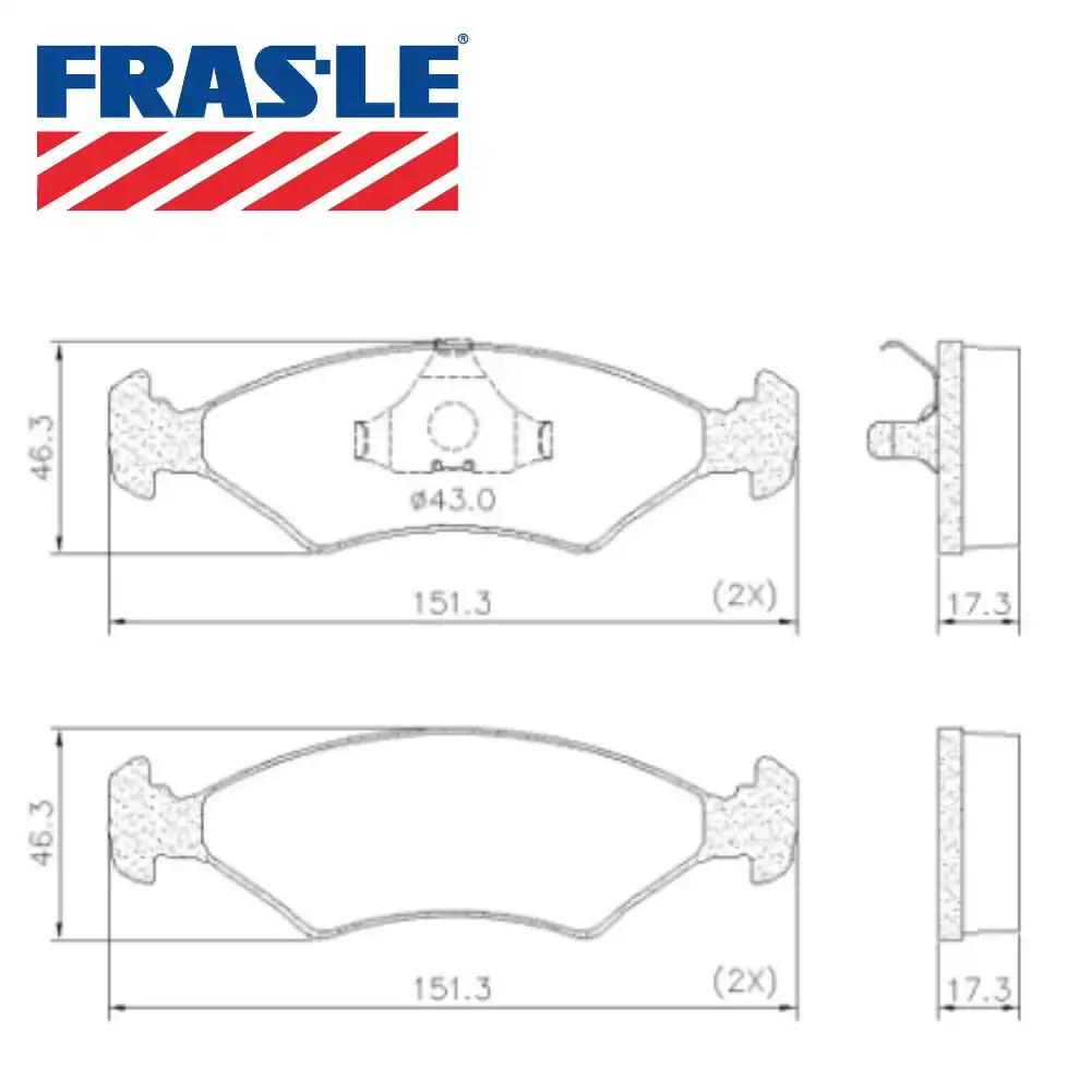 PASTILHA FREIO DIANTEIRA ESCORT HOBBY 1.0 1993 A 1996
