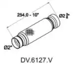 TUBO FLEXIVEL SAIDA MOTOR TEMPRA TIPO 16V