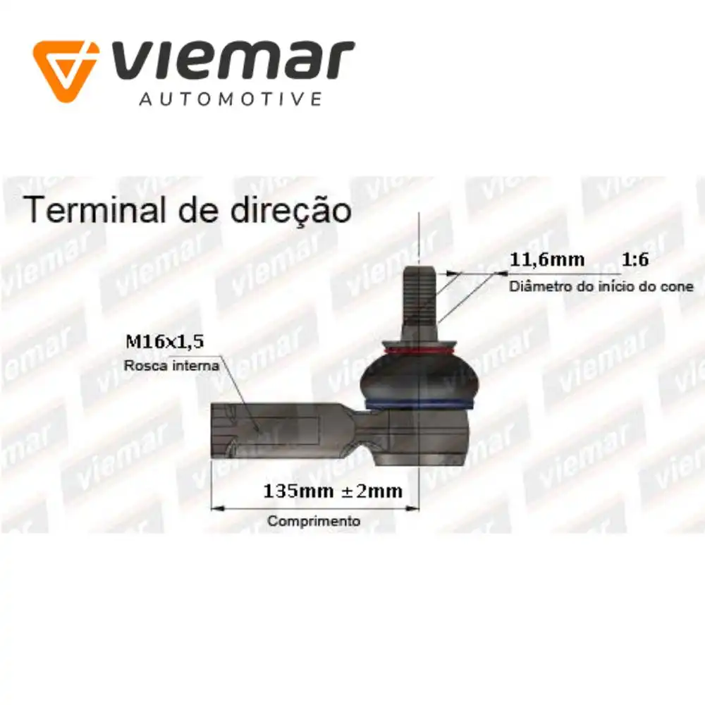 PONTEIRA DIRECAO FIAT TORO 2017 A 2025 ESQ (DIESEL)