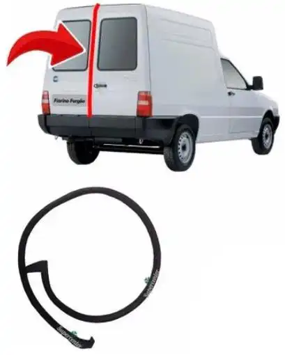 BORRACHA TAMPA TRAS FIAT FIORINO 88/ (MEIO)