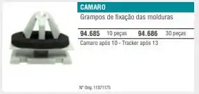 GRAMPO MOLDURA PARALAMA CAMARO 10/ EQUINOX 18/ TRACKER 13/