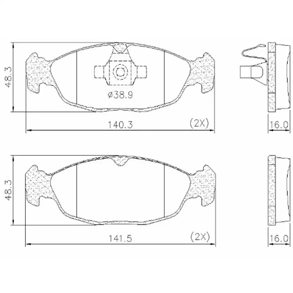 PASTILHA FREIO DIANTEIRA CORSA 1.0 2010/