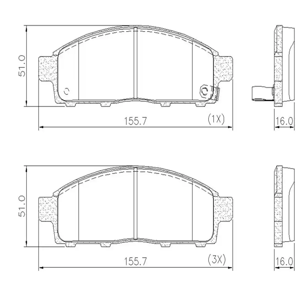 PASTILHA FREIO DIANTEIRA MITSUBISHI L-200 TRITON 2008/