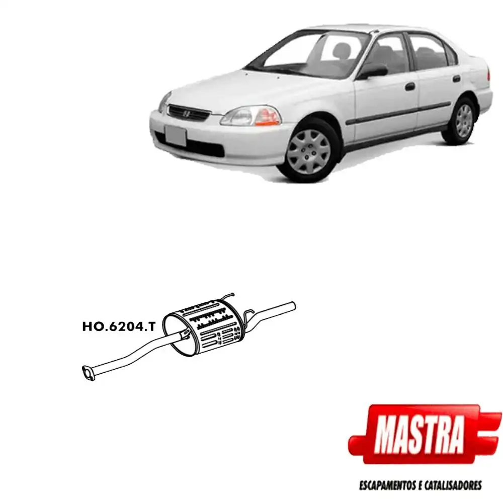SILENCIOSO TRASEIRO HONDA CIVIC 1.6 1992 A 2000