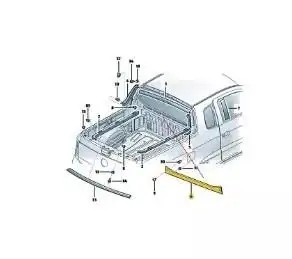 MOLDURA CACAMBA SAVEIRO 2010 A 2011