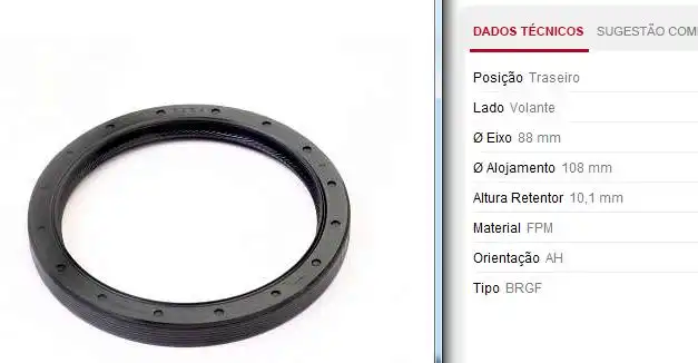 RETENTOR VOLANTE MOTOR ESCORT ZETEC 16V MONDEO