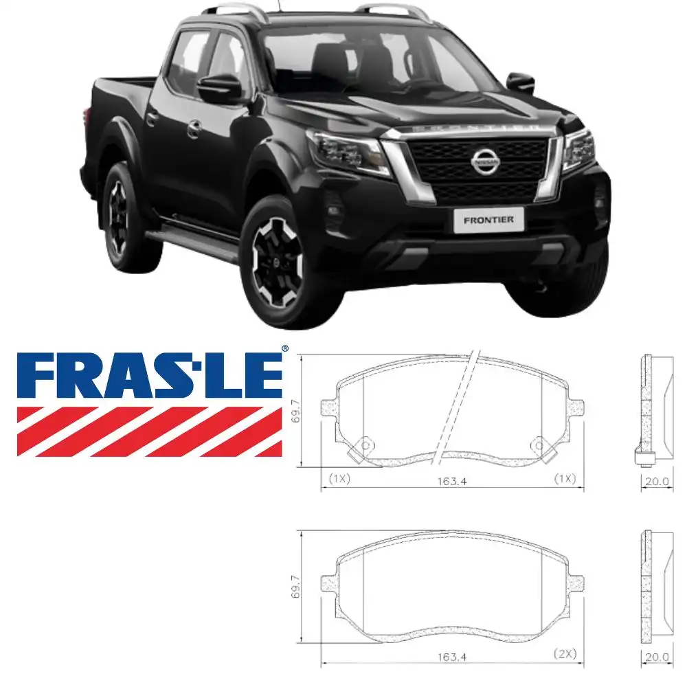 PASTILHA FREIO DIANTEIRA FRONTIER 2.3 16V 2023 ACIMA CERAMIC