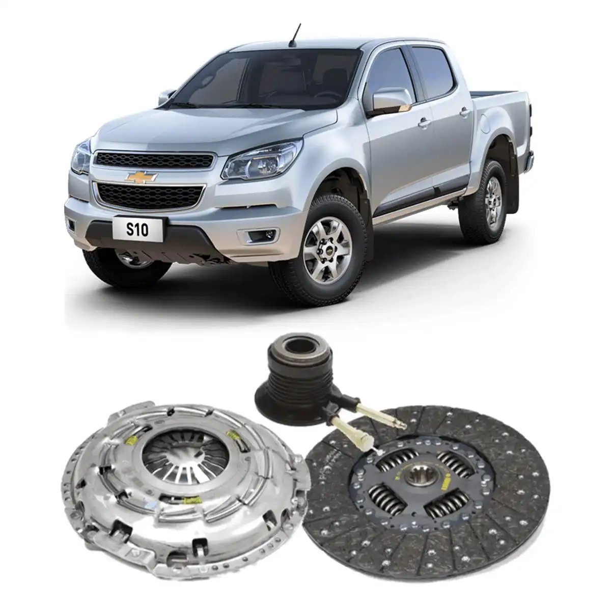 KIT EMBREAGEM S-10 2.8 TURBO DIESEL 2012 A 2023 COM ATUADOR