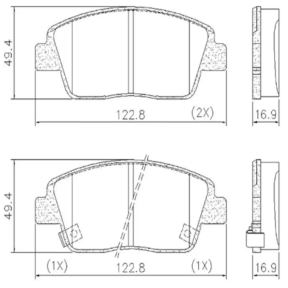 PASTILHA FREIO DIANTEIRA HYUNDAI HB20 1.0 12V 2012 A 2019