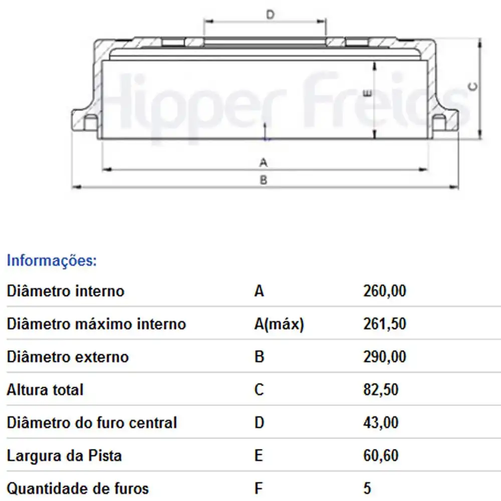 TAMBOR FREIO TRASEIRO KIA SPORTAGE 2.0 8V 4X4 1997 A 2003