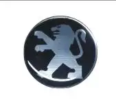 EMBLEMA CALOTA RESINADO (PEUGEOT) PRETO 48MM