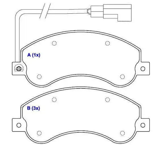 PASTILHA FREIO DIANTEIRA FORD TRANSIT 2.0 2012/