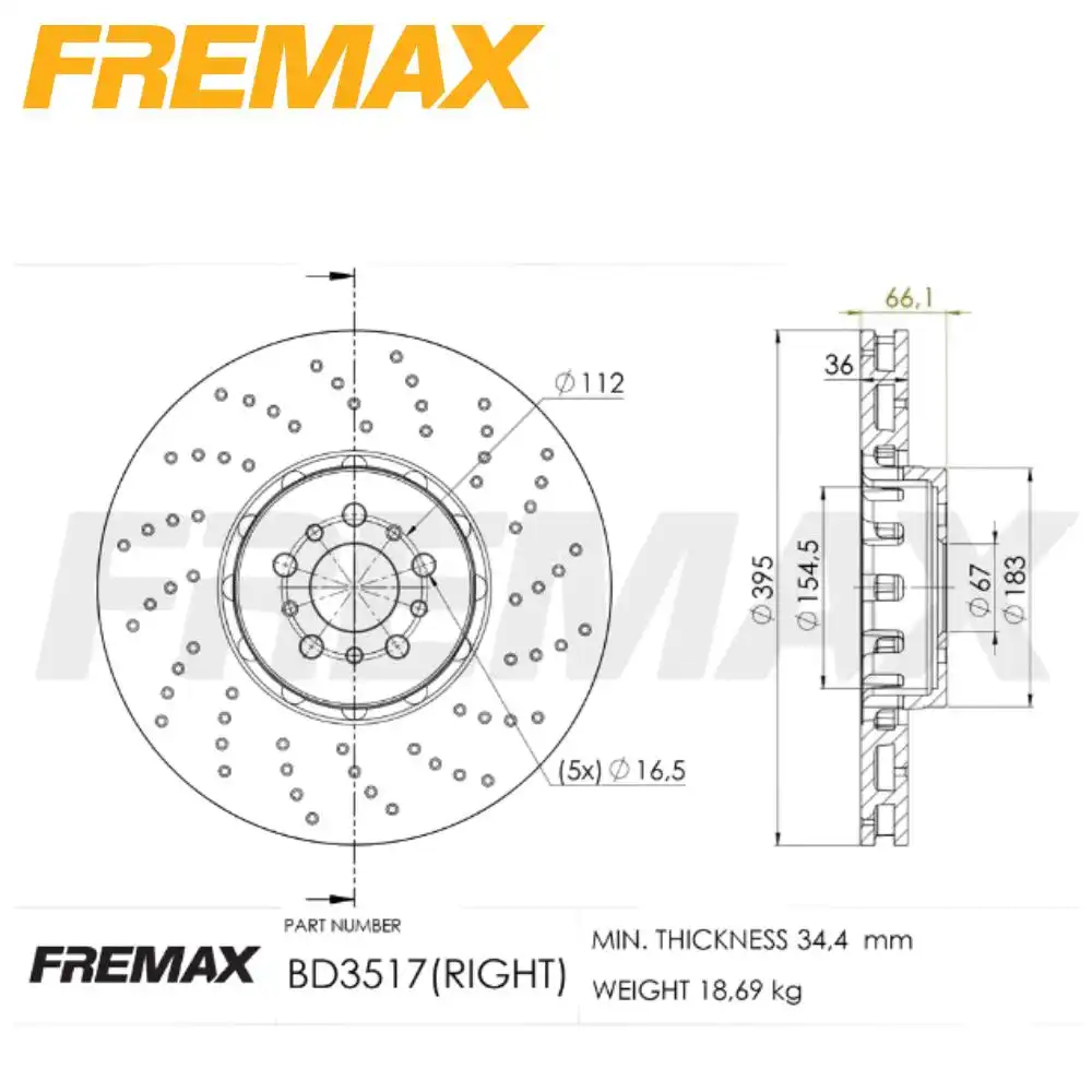 DISCO FREIO DIANTEIRO BMW X3 2.0 16V 2018 ACIMA DIR VENTILAD