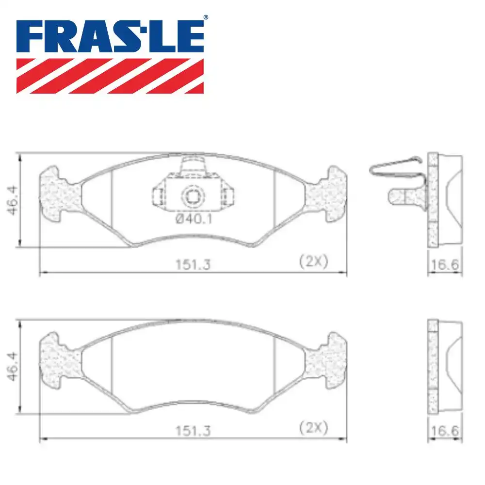 PASTILHA FREIO DIANTEIRA FIESTA 1.4 16V 1996/