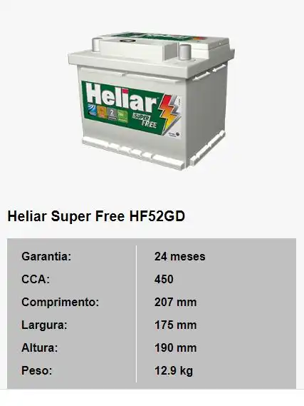 BATERIA UNIVERSAL 52 AMP. POSITIVO DIR (ALTA) 24 MESES DE