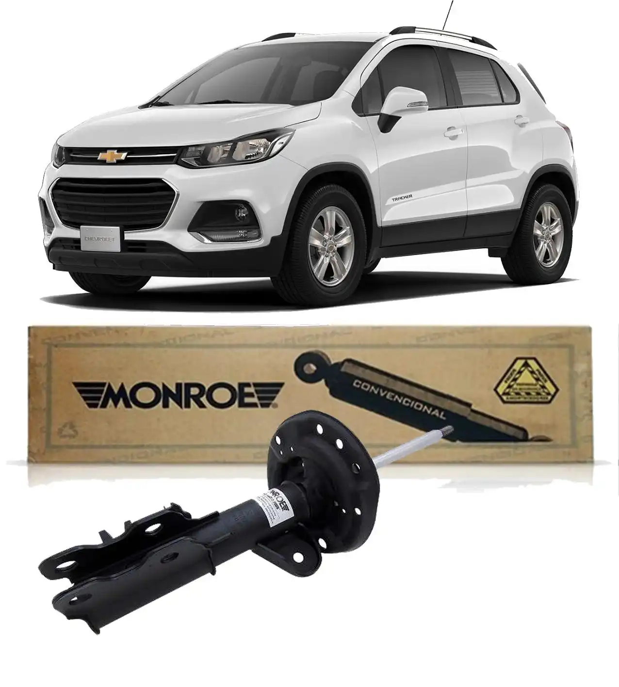 AMORTECEDOR DIANTEIRO TRACKER 2013 A 2019 ESQUERDO