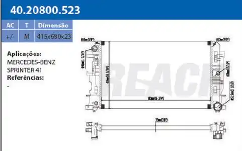 RADIADOR MERCEDES SPRINTER 2.2 2012 A 2019