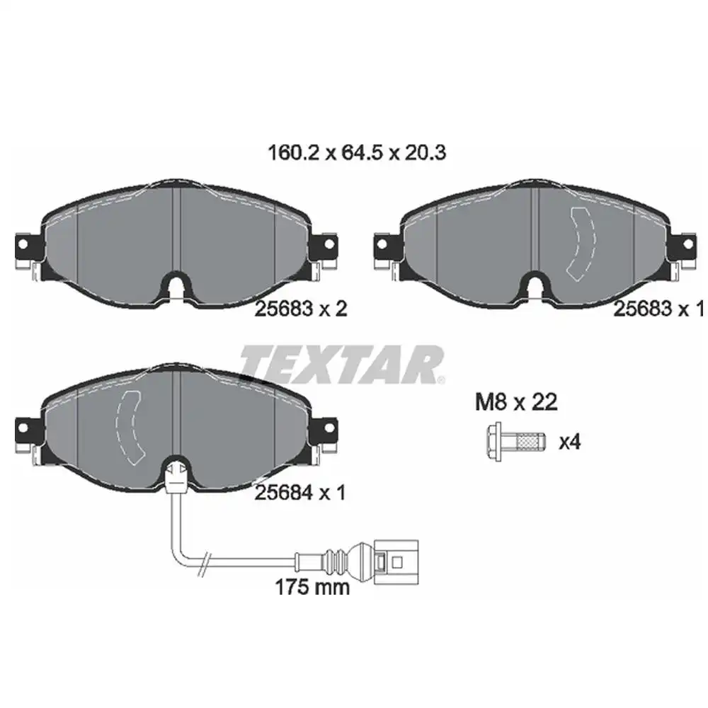 PASTILHA FREIO DIANTEIRA GOLF 1.4 2014/ COM SENSOR