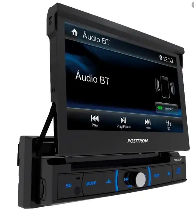APARELHO DVD POSITRON RETRATIL 7POL TOUCH SCREEN  C/ CONTROL