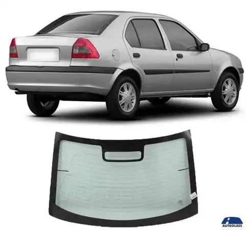 VIDRO VIGIA FIESTA STREET SEDAN VERDE C/ ANTIB C/ BRAKE LIGH