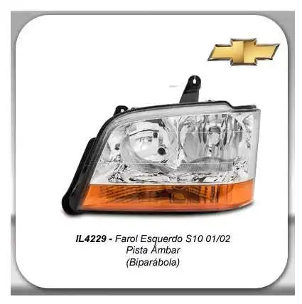 FAROL S-10 BLAZER 2001 A 2011 ESQ PIT-BULL PISC AMBAR