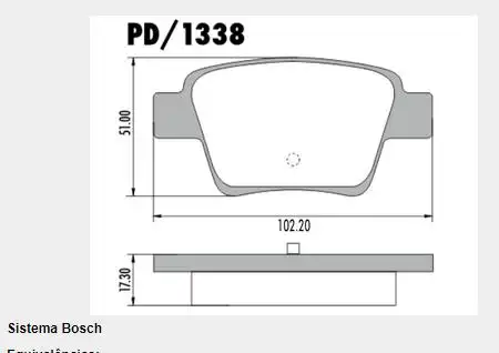 PASTILHA FREIO TRASEIRA CITROEN C4 PICASSO 2.0 16V 2009/