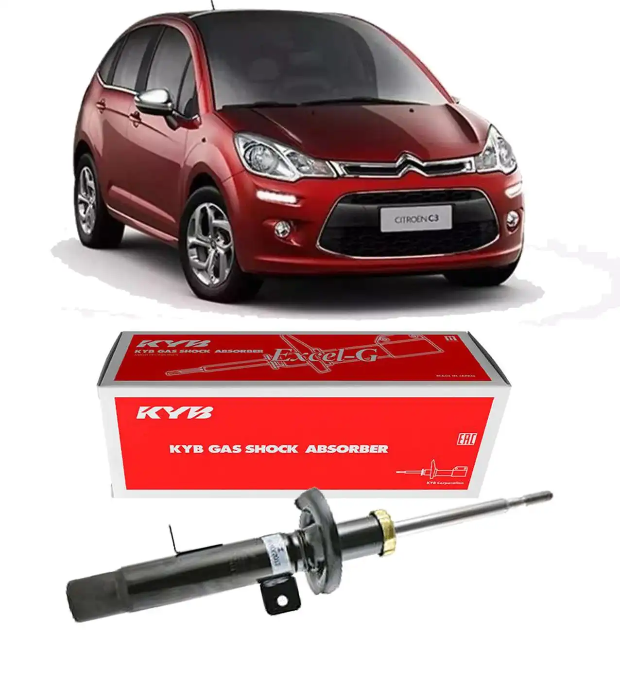 AMORTECEDOR DIANTEIRO CITROEN C3 2002 A 2012 DIREITO