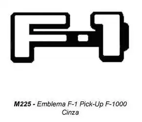 EMBLEMA F-1 F-1000 CINZA
