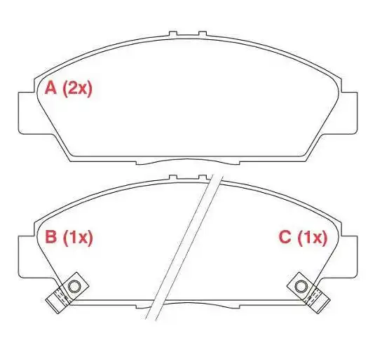 PASTILHA FREIO DIANTEIRA HONDA ACCORD 2.0 2.3 1989 A 1998