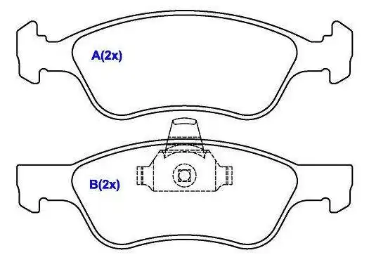 PASTILHA FREIO DIANTEIRA ASTRA 1999/ 1.8 2.0 8V ARO 13