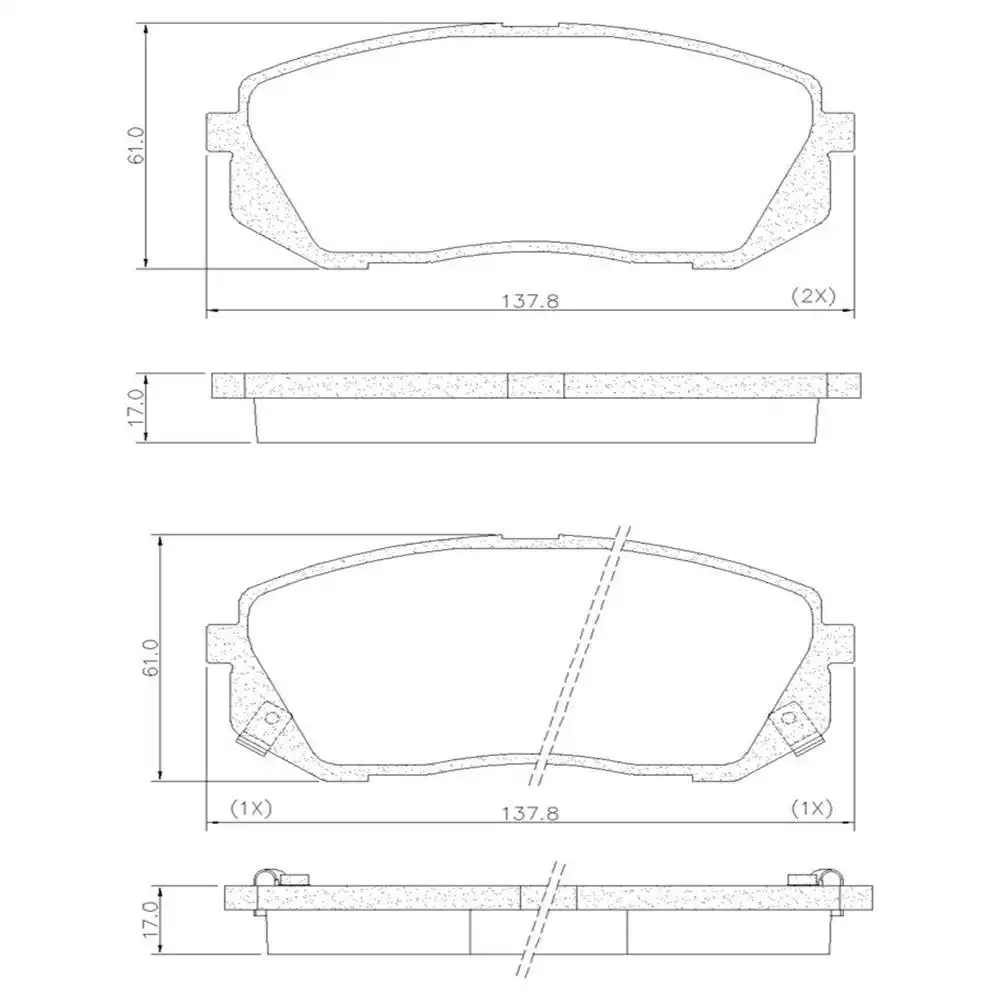 PASTILHA FREIO DIANTEIRA HYUNDAI IX35 2.0 16V 2010/