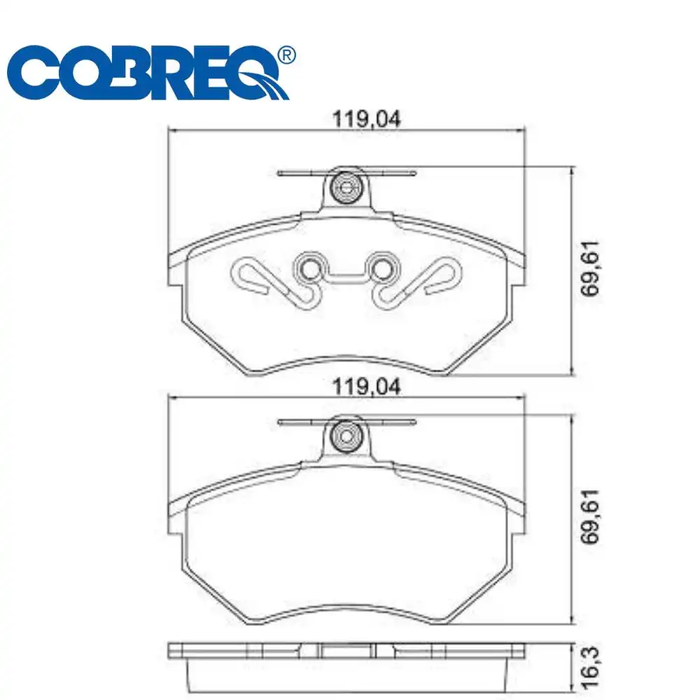 PASTILHA FREIO DIANTEIRA GOLF 1.8 2.0 1993/ GIRLIN COM MOLA